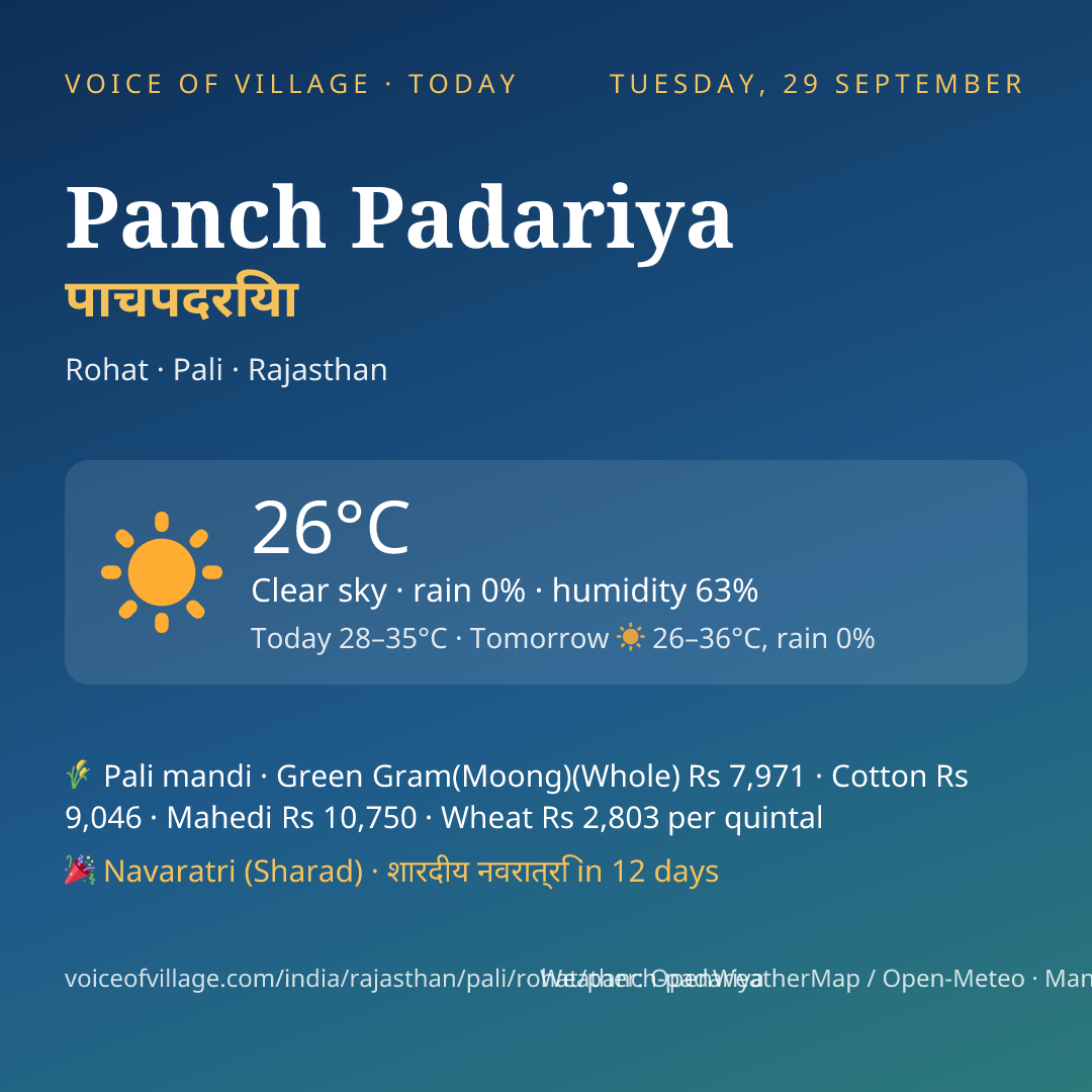 Panch Padariya today
