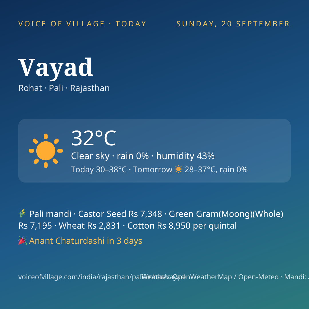 Vayad today