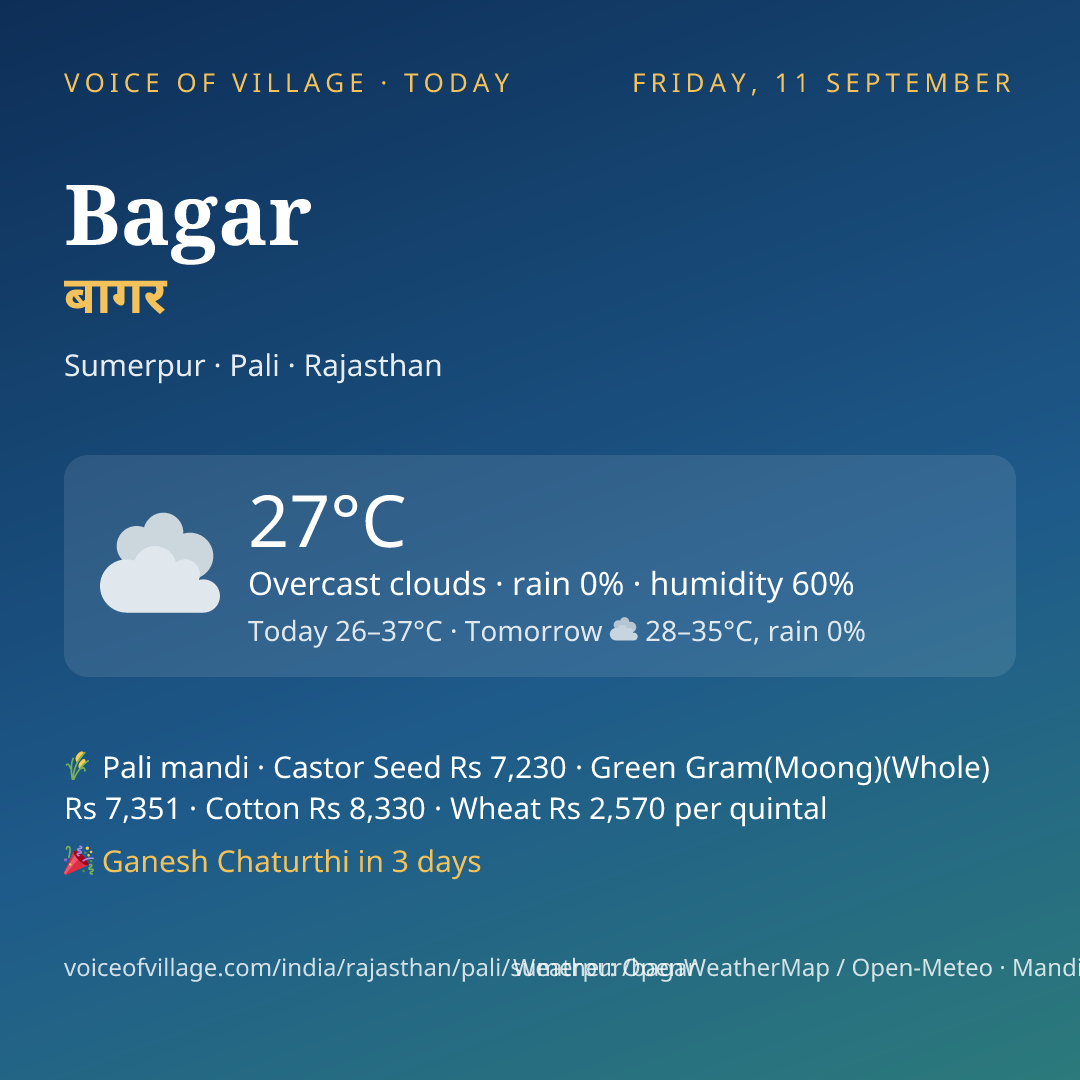 Bagar today
