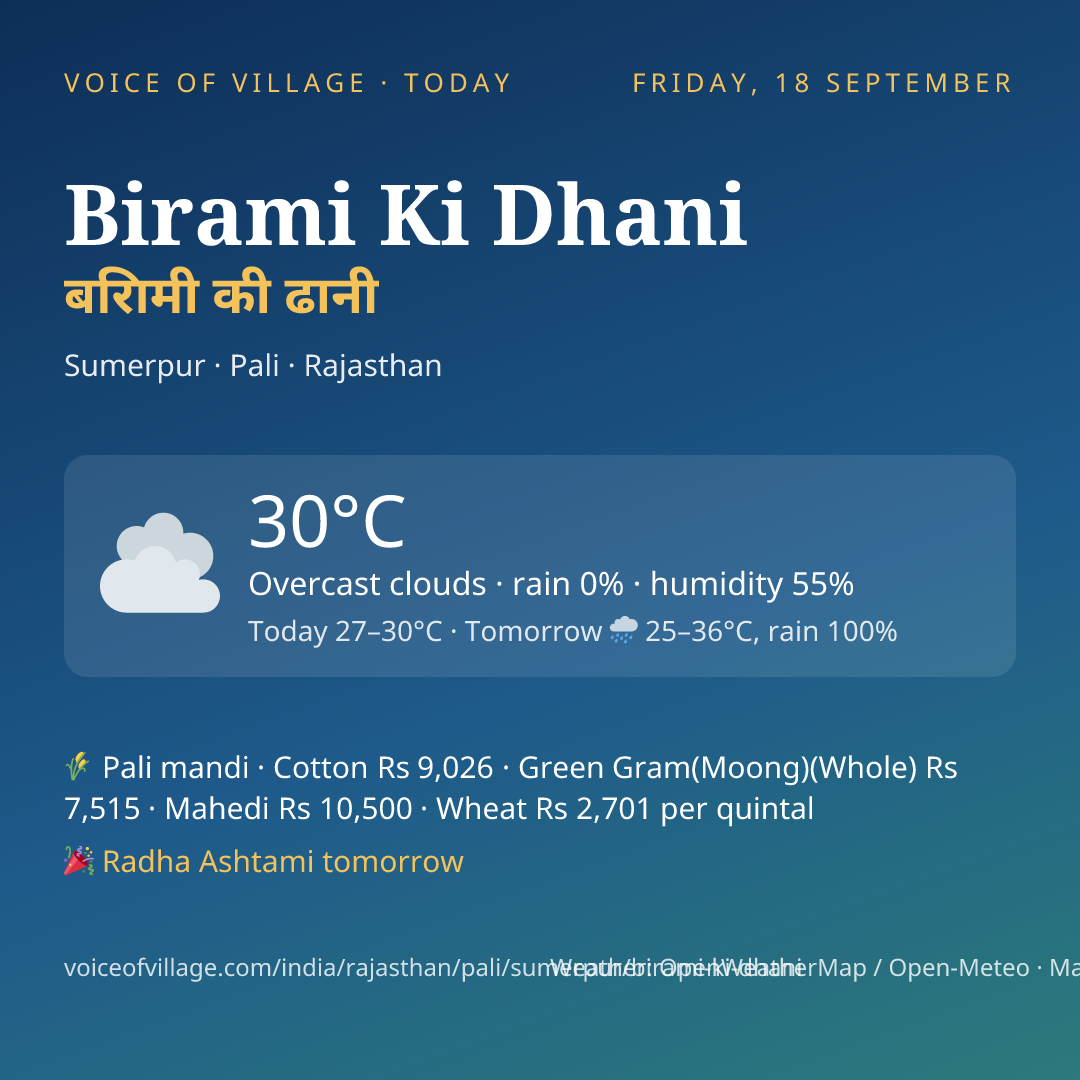 Birami Ki Dhani today