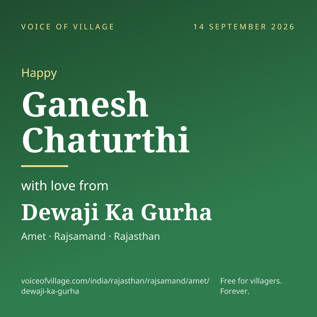 Happy Ganesh Chaturthi from Dewaji Ka Gurha