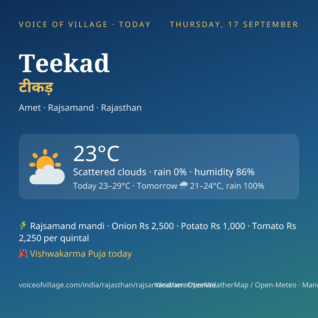 Teekad today