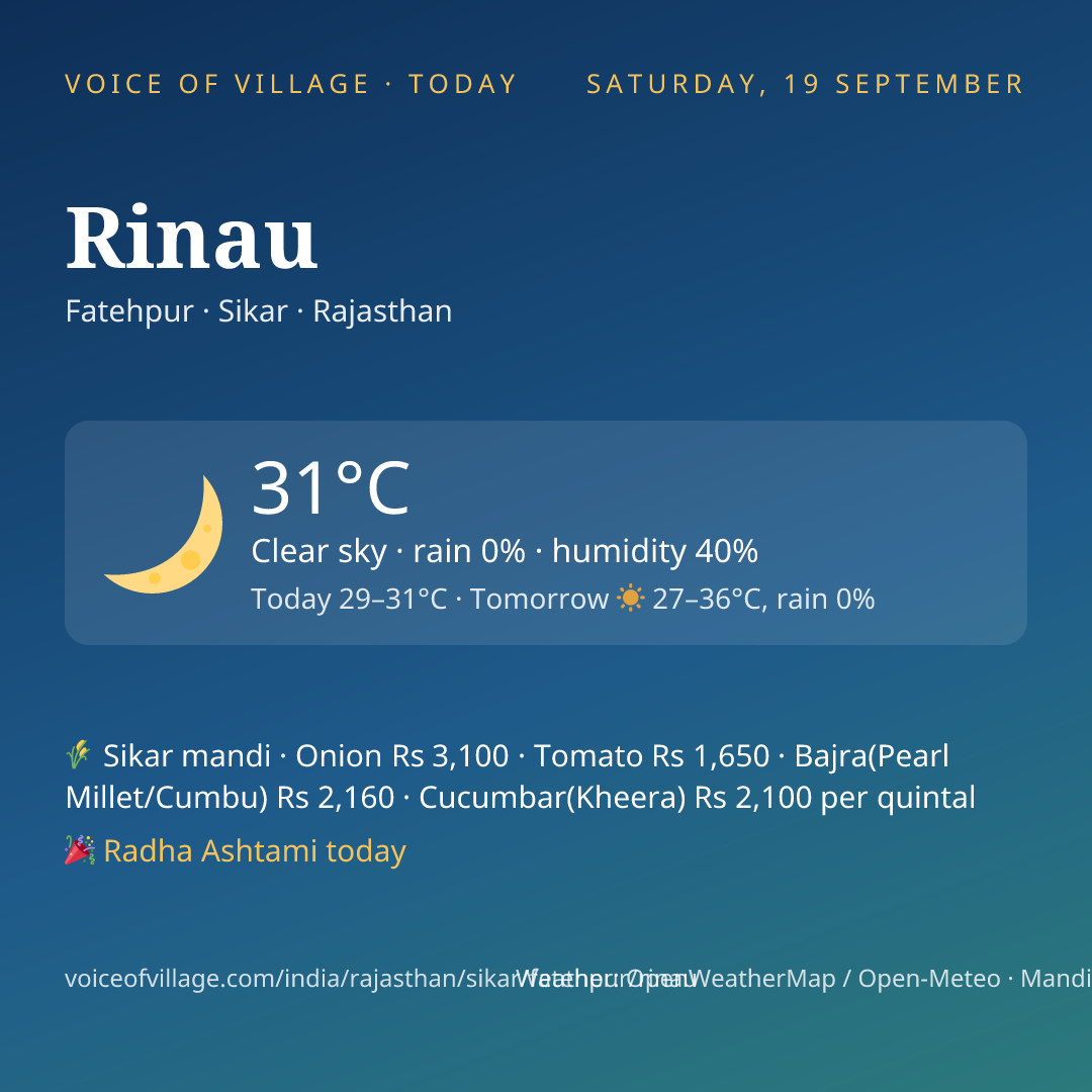 Rinau today