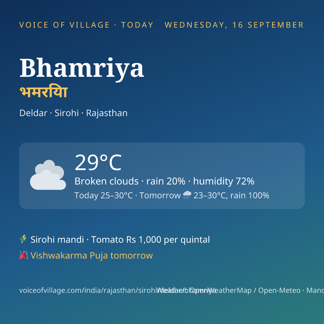 Bhamriya today