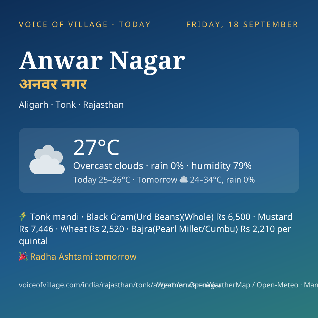 Anwar Nagar today