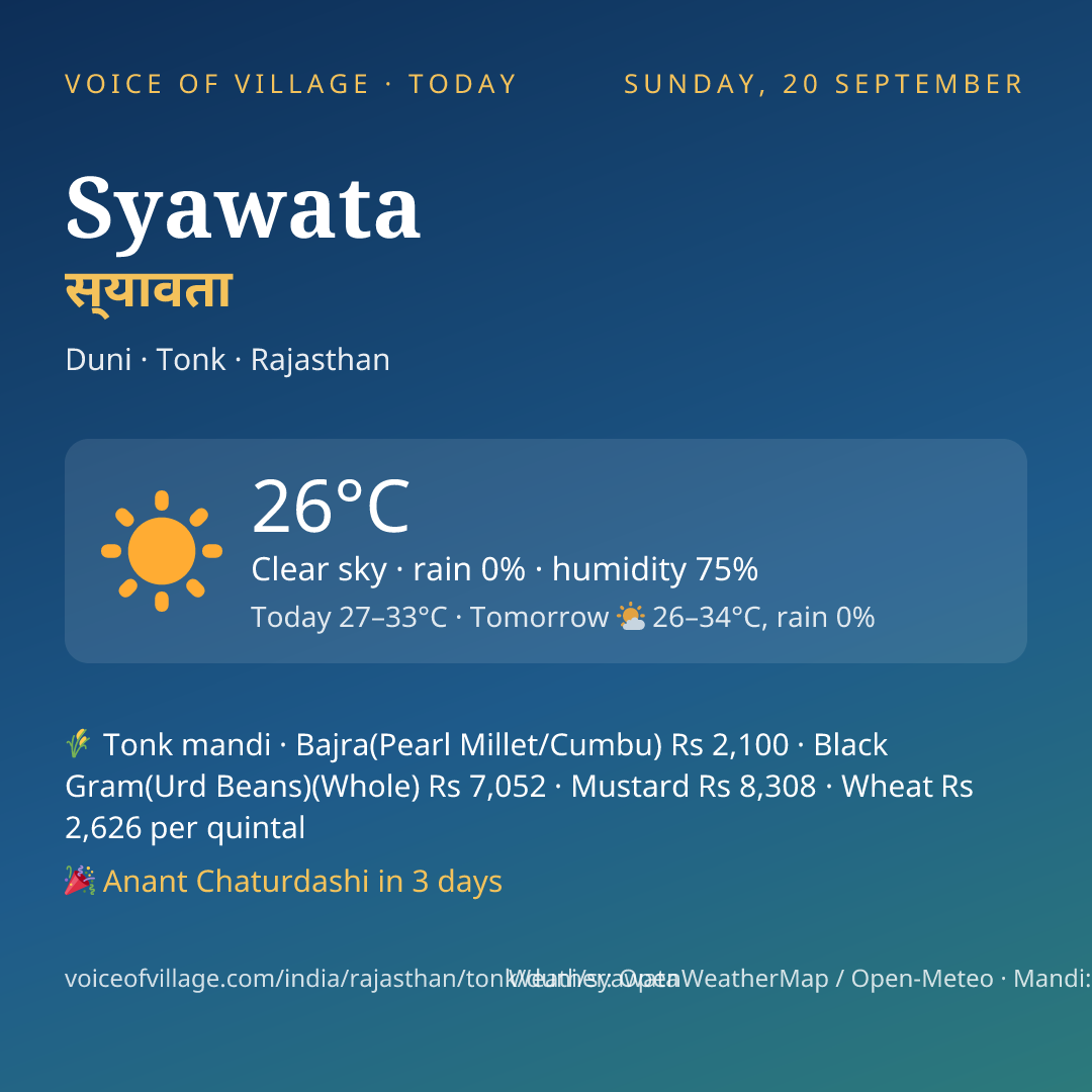 Syawata today