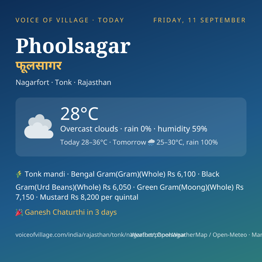 Phoolsagar today