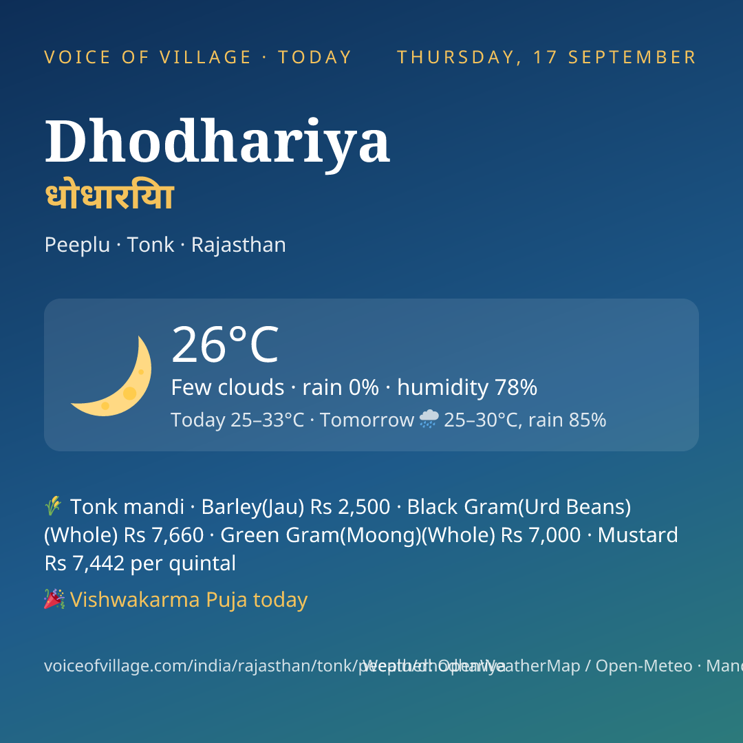 Dhodhariya today