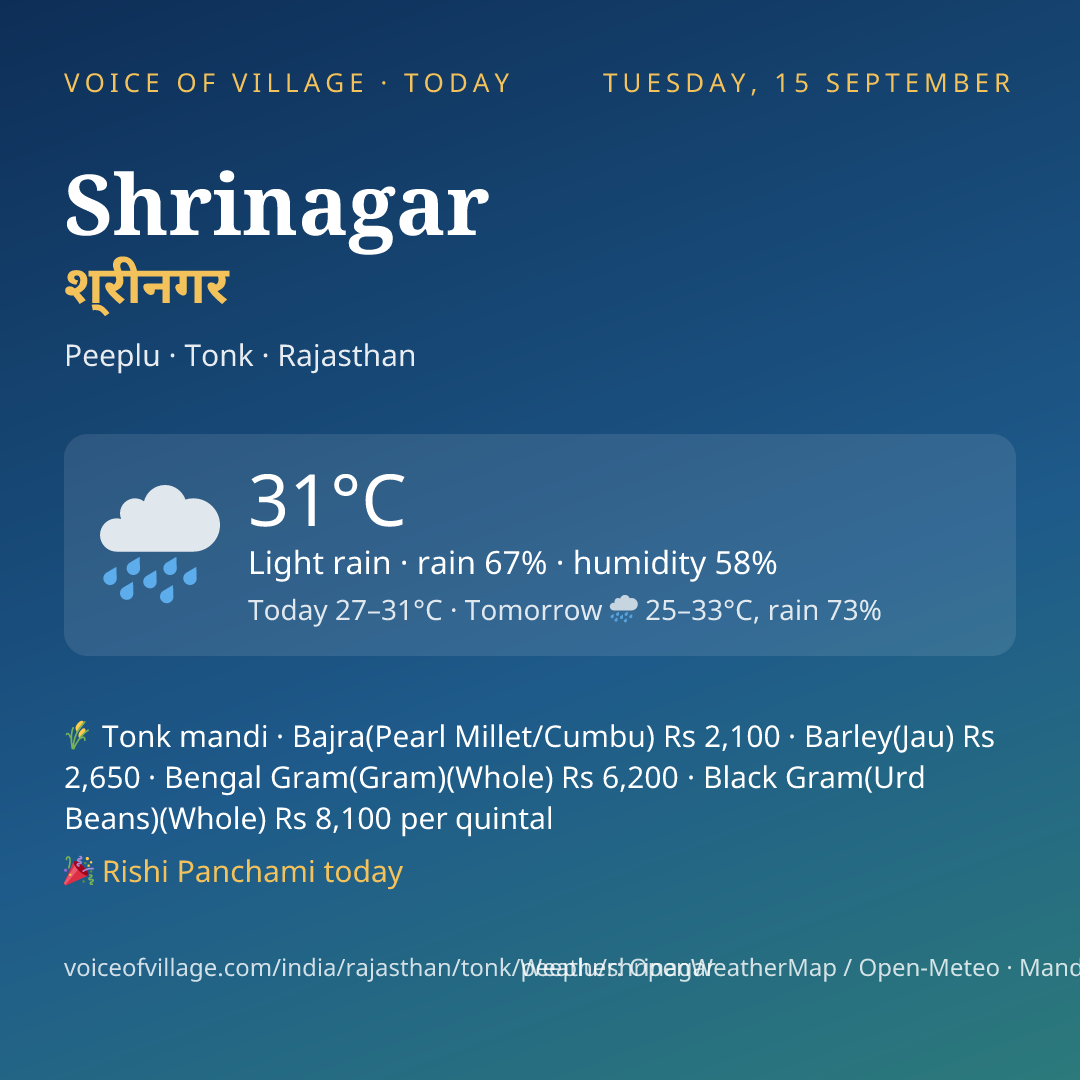 Shrinagar today