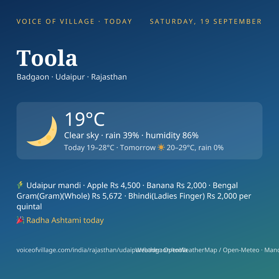 Toola today