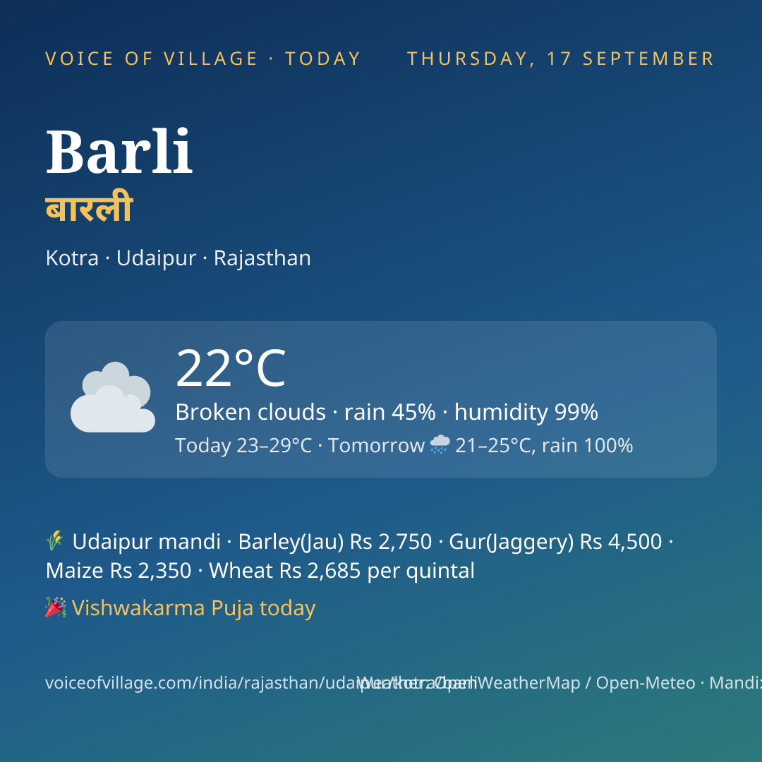 Barli today
