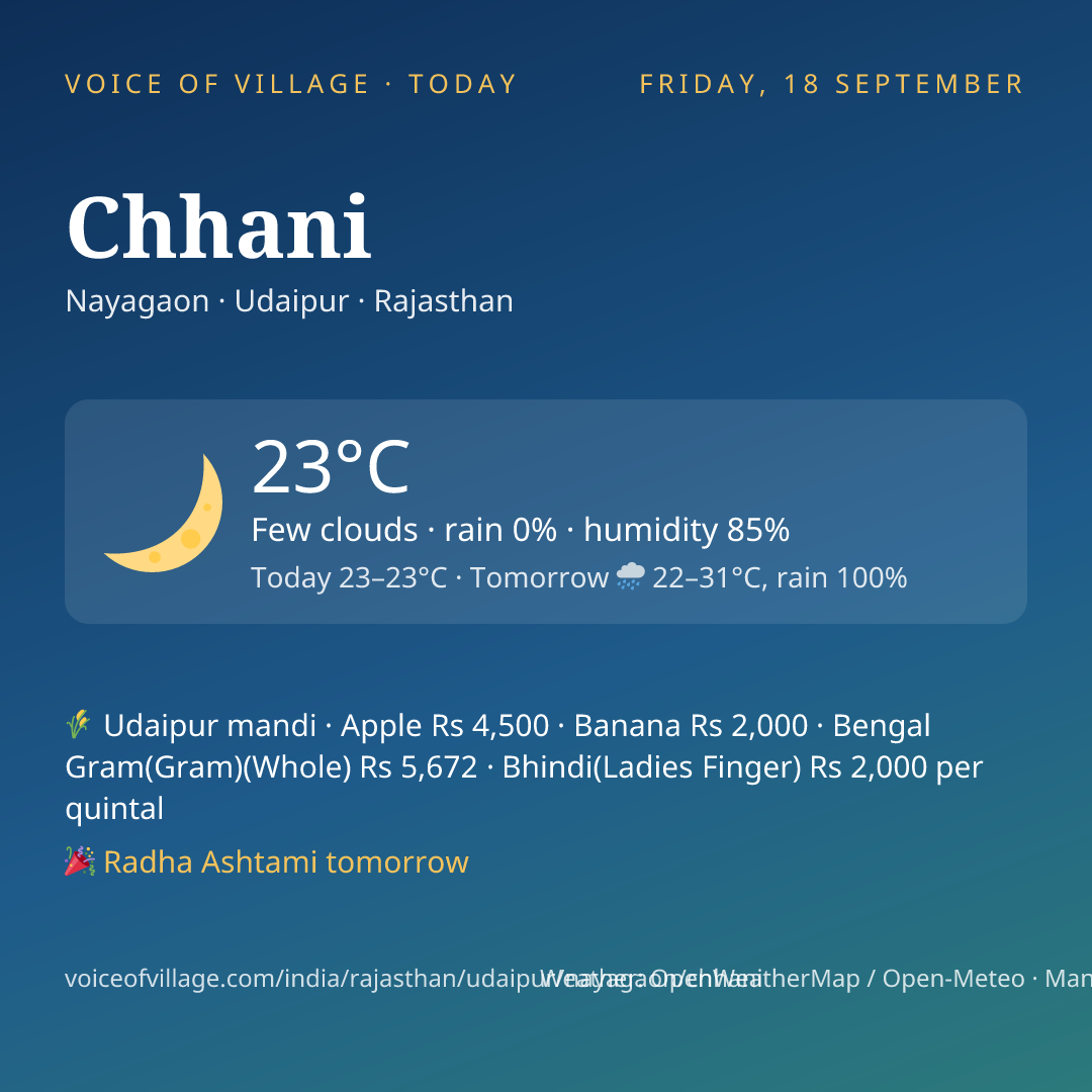 Chhani today