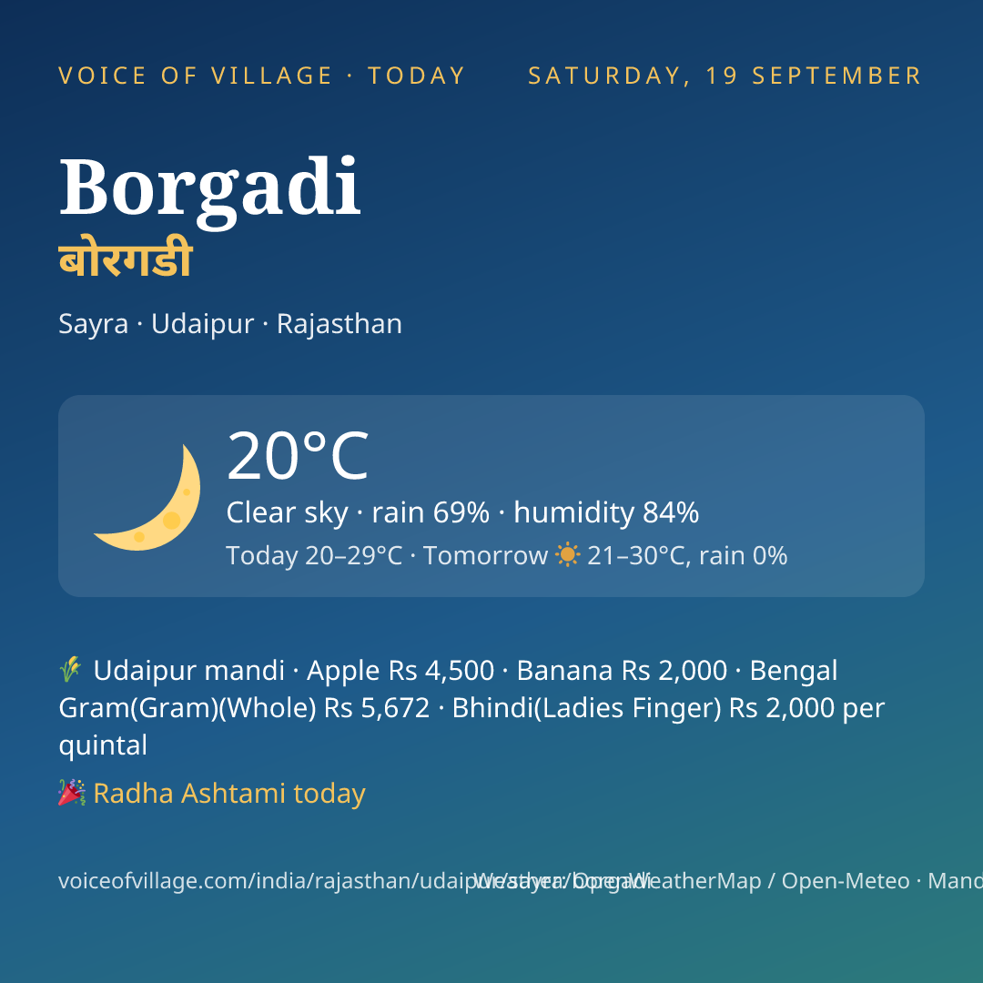 Borgadi today