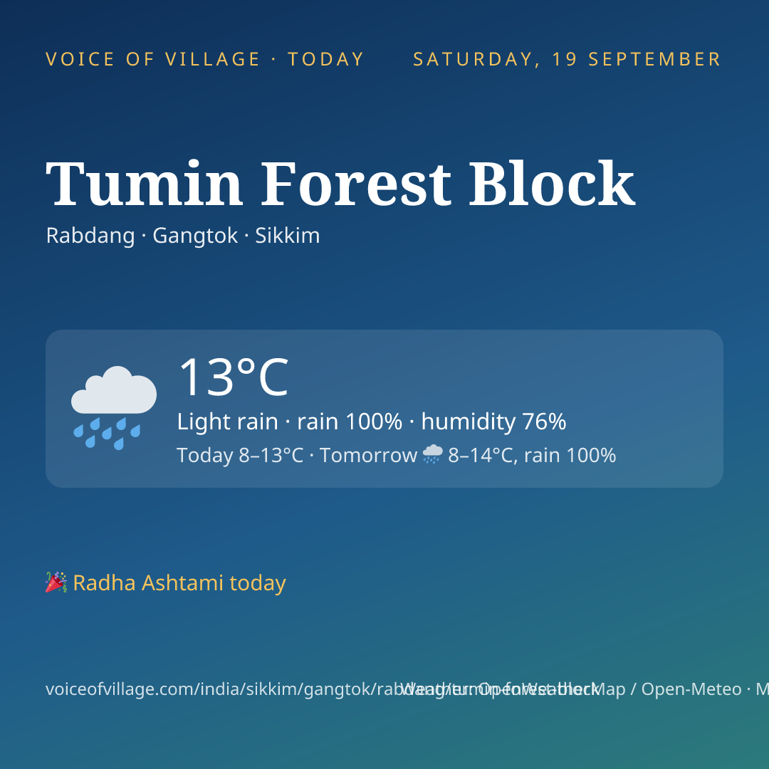 Tumin Forest Block today