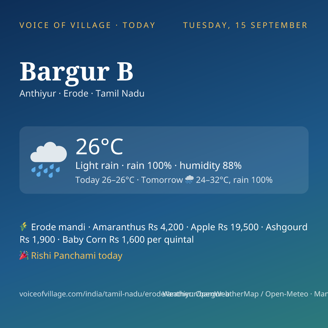 Bargur B today