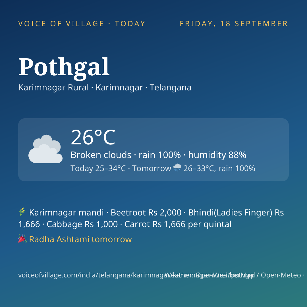 Pothgal today
