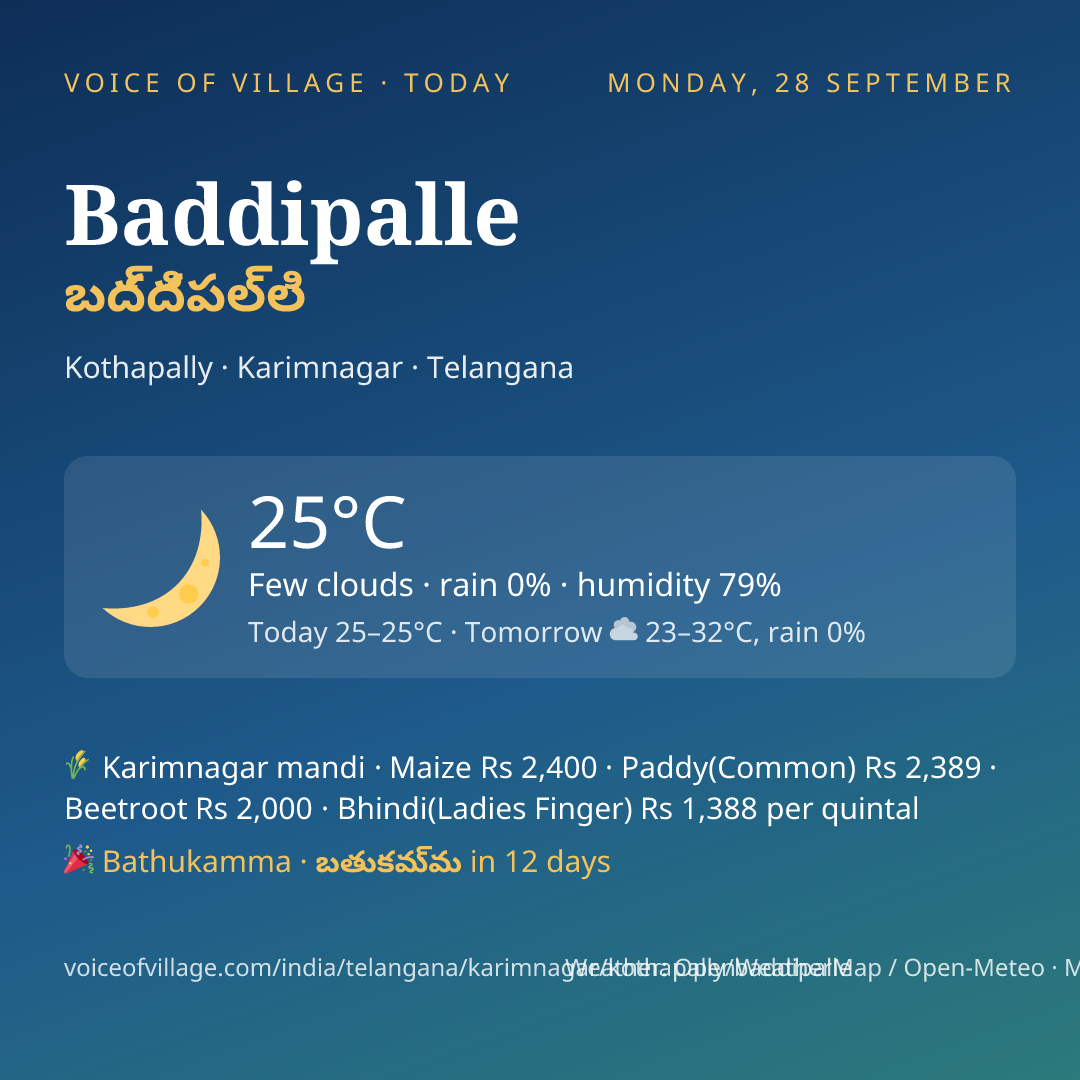 Baddipalle today