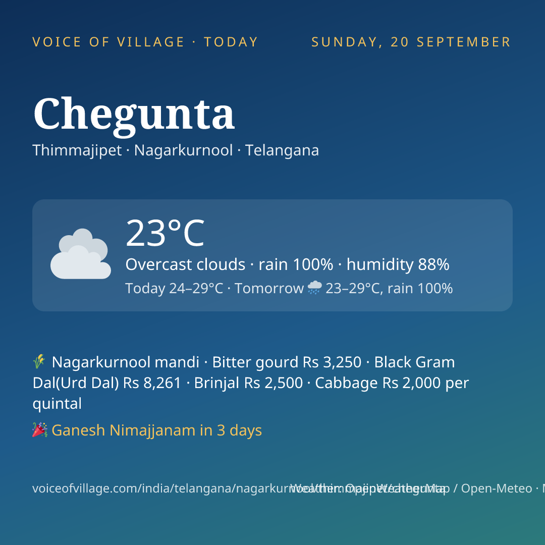 Chegunta today