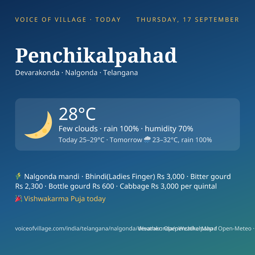 Penchikalpahad today