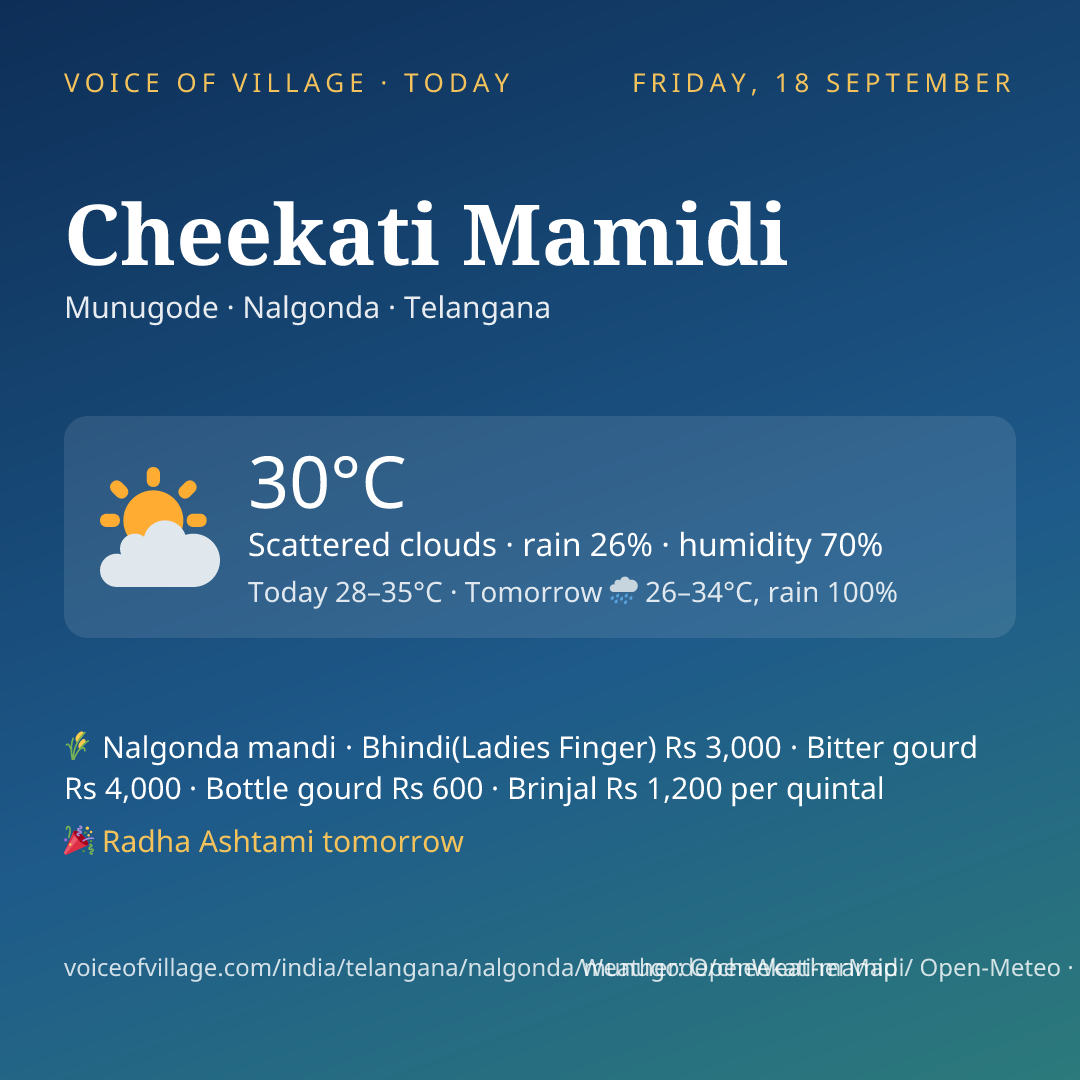 Cheekati Mamidi today