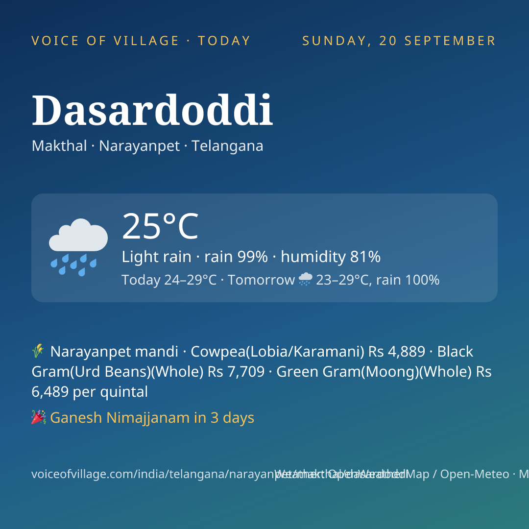 Dasardoddi today