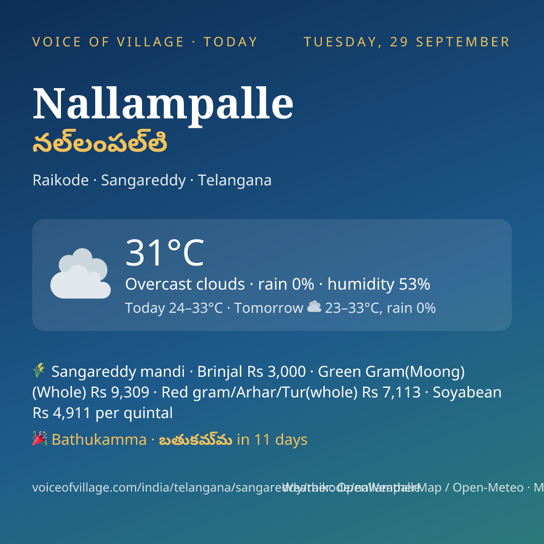Nallampalle today