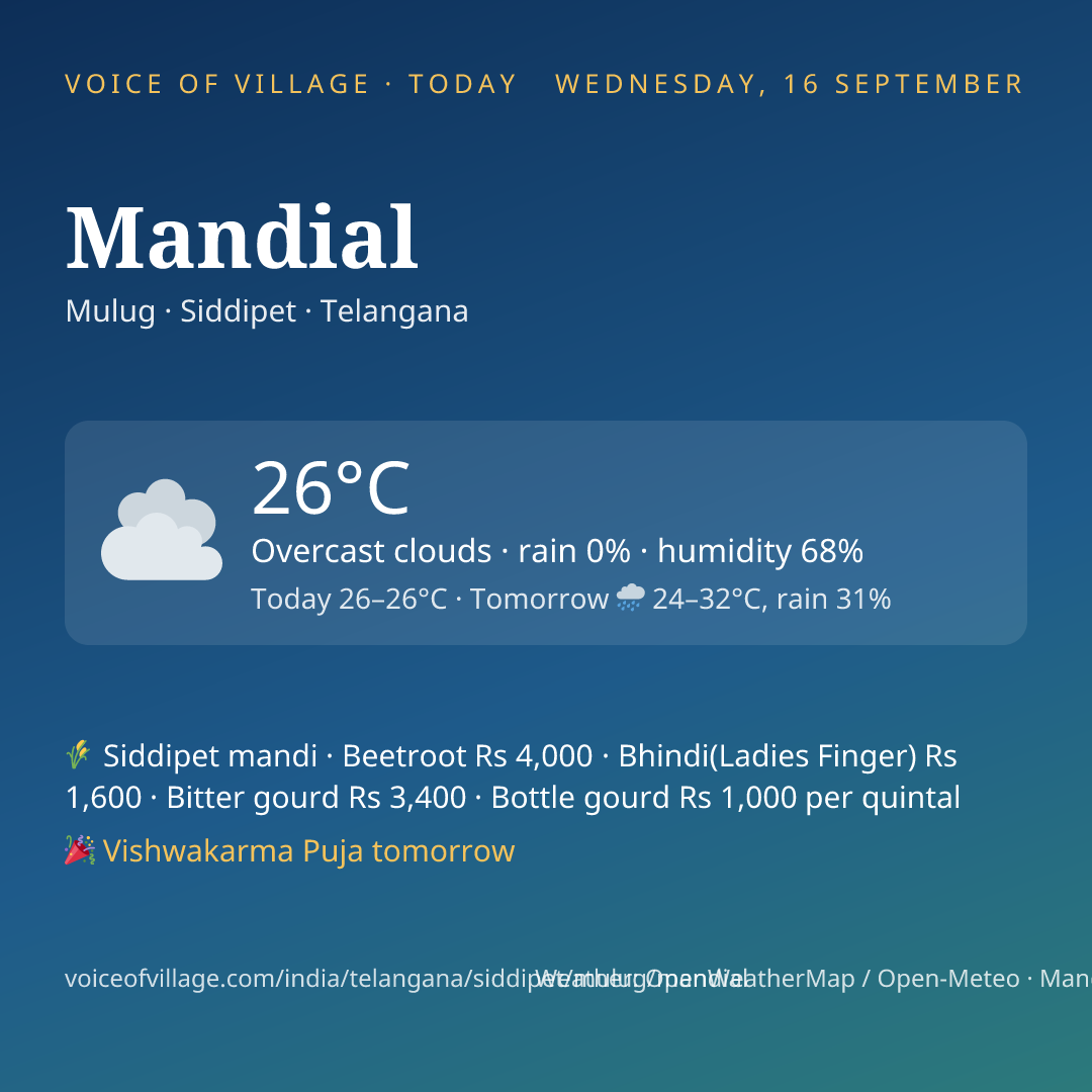 Mandial today