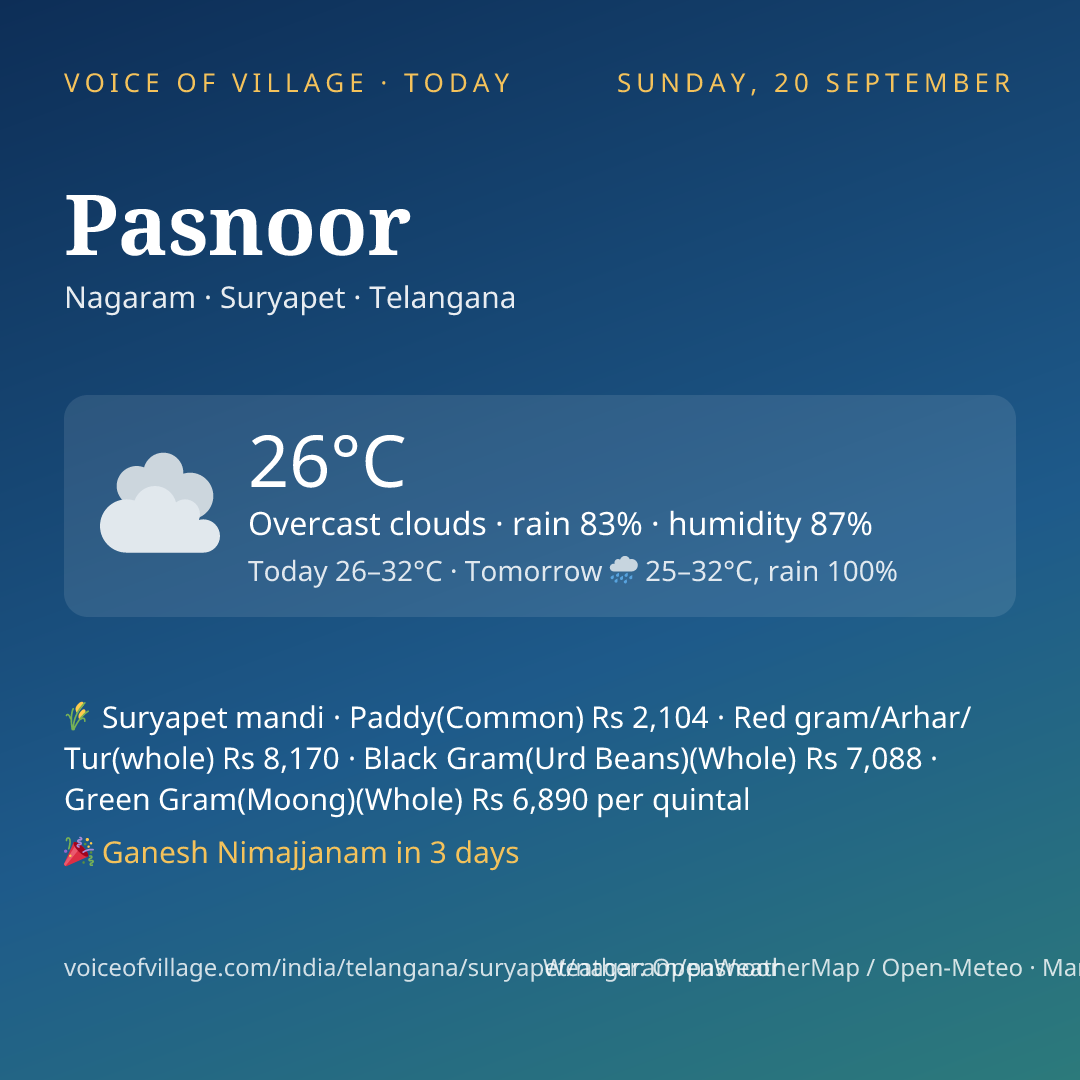 Pasnoor today