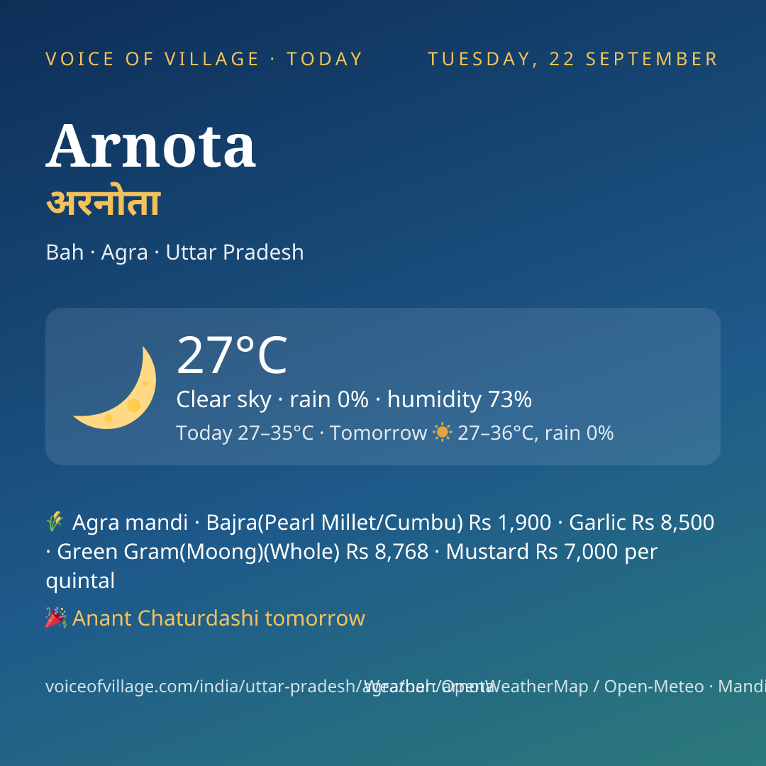 Arnota today