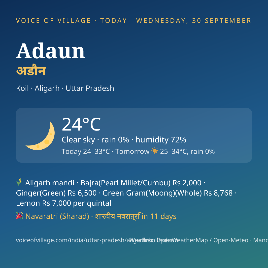 Adaun today