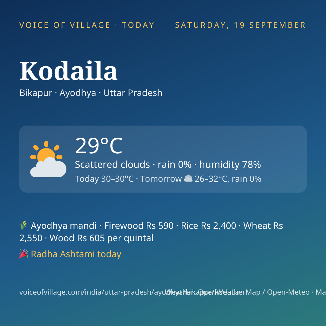 Kodaila today