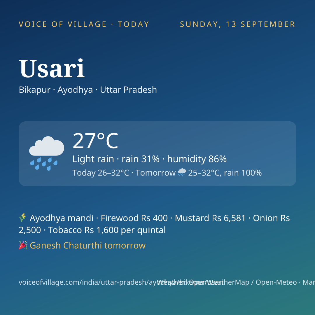 Usari today