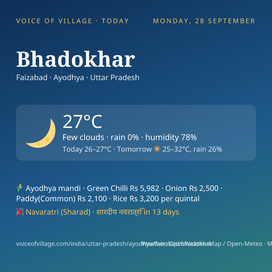 Bhadokhar today