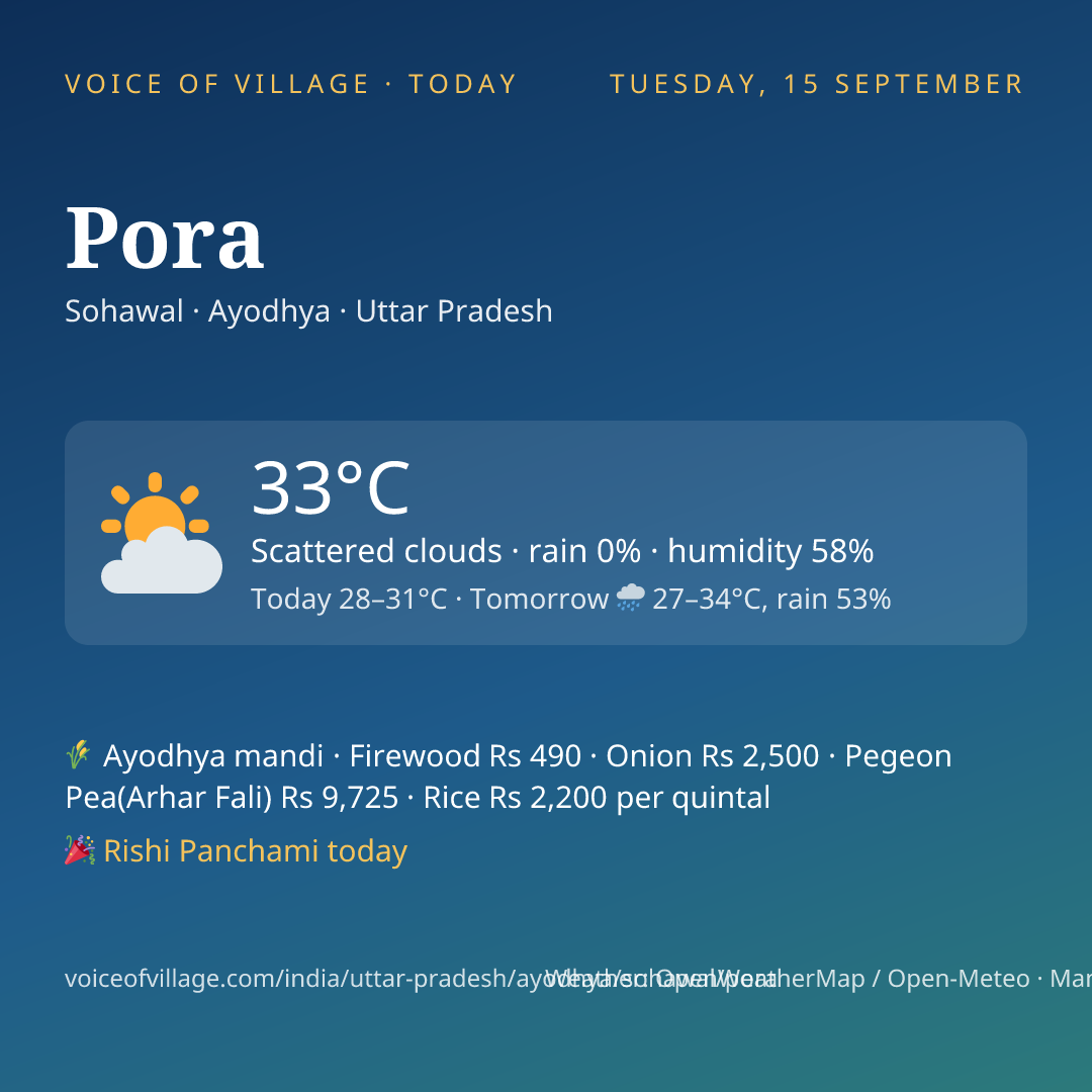 Pora today