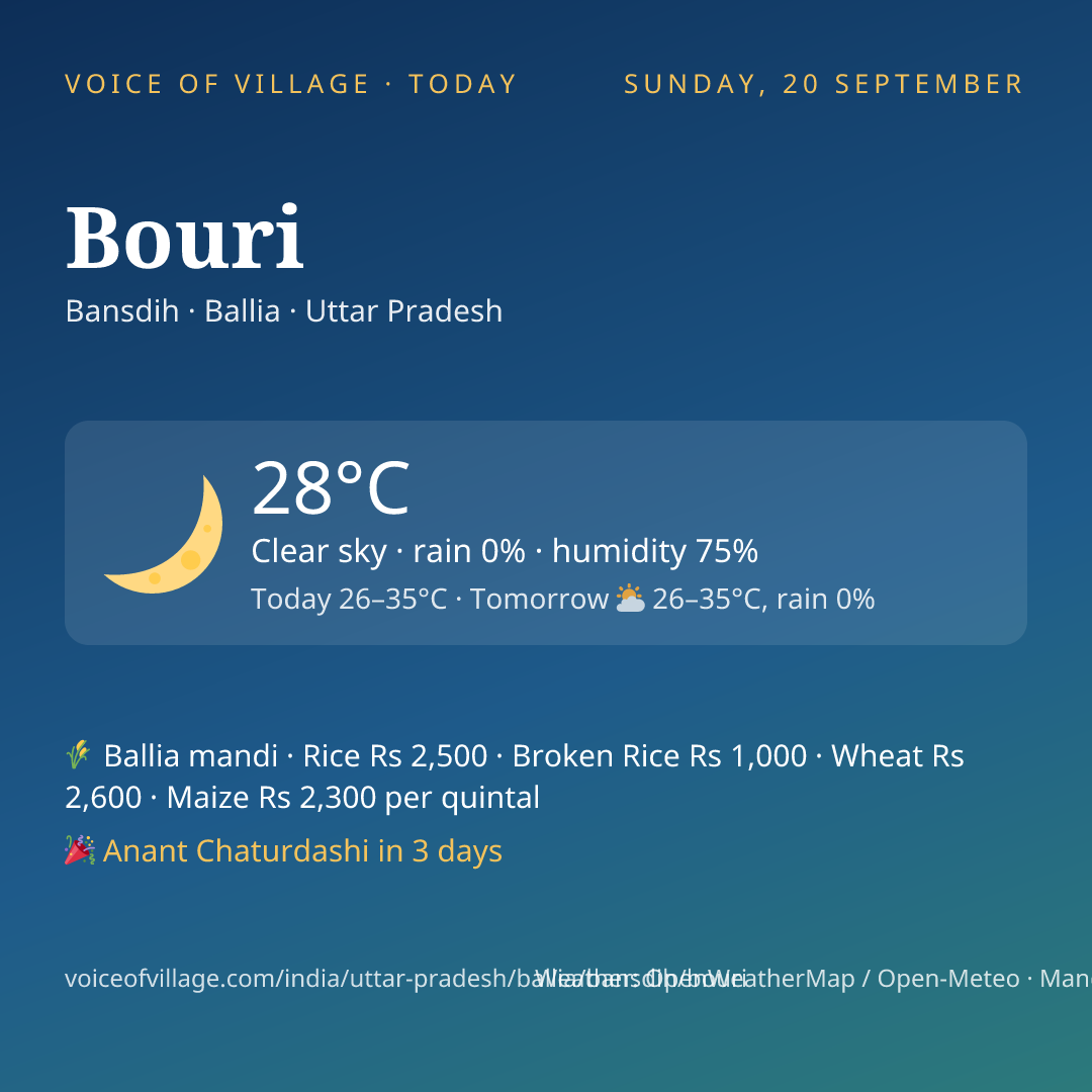 Bouri today