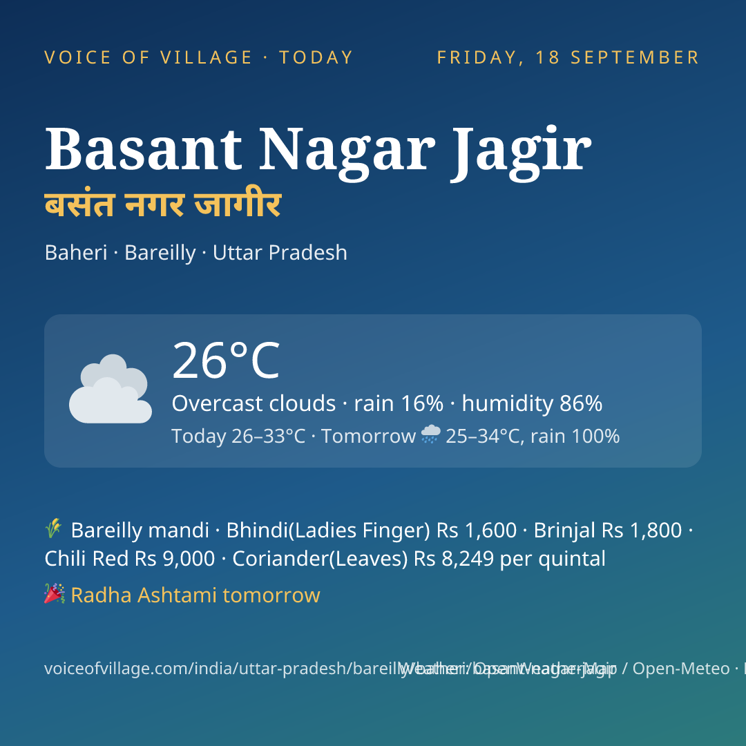 Basant Nagar Jagir today