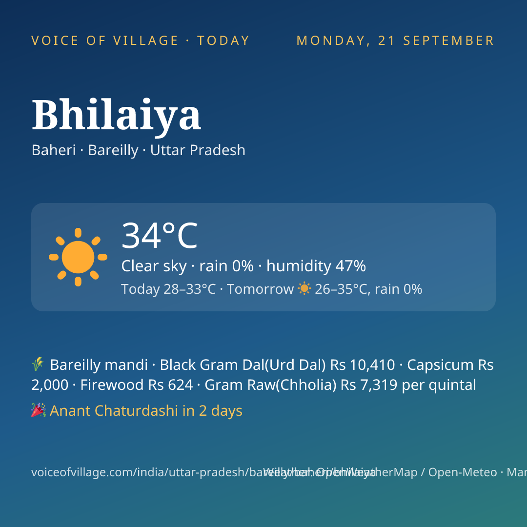 Bhilaiya today