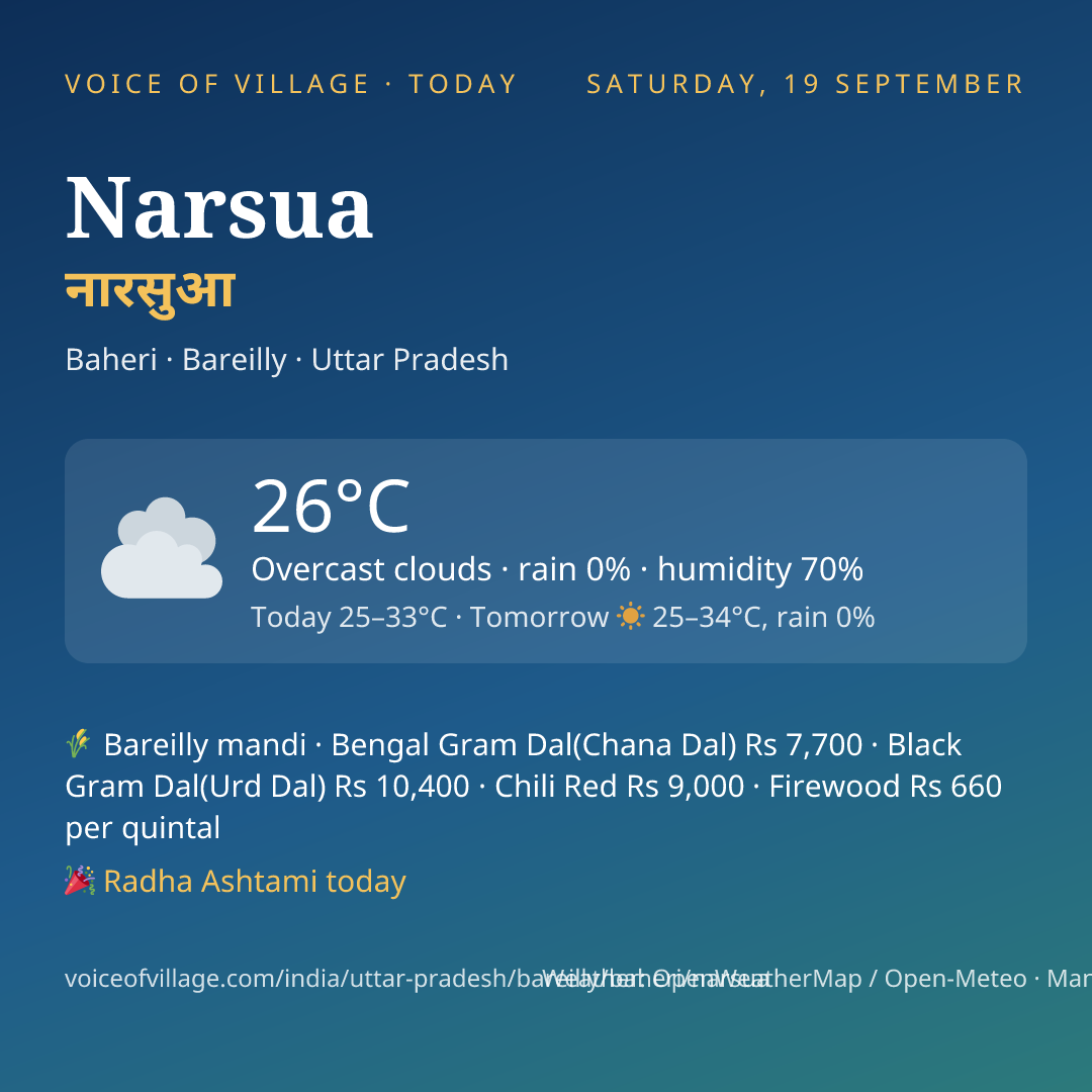 Narsua today