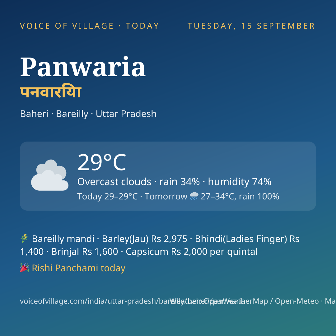 Panwaria today