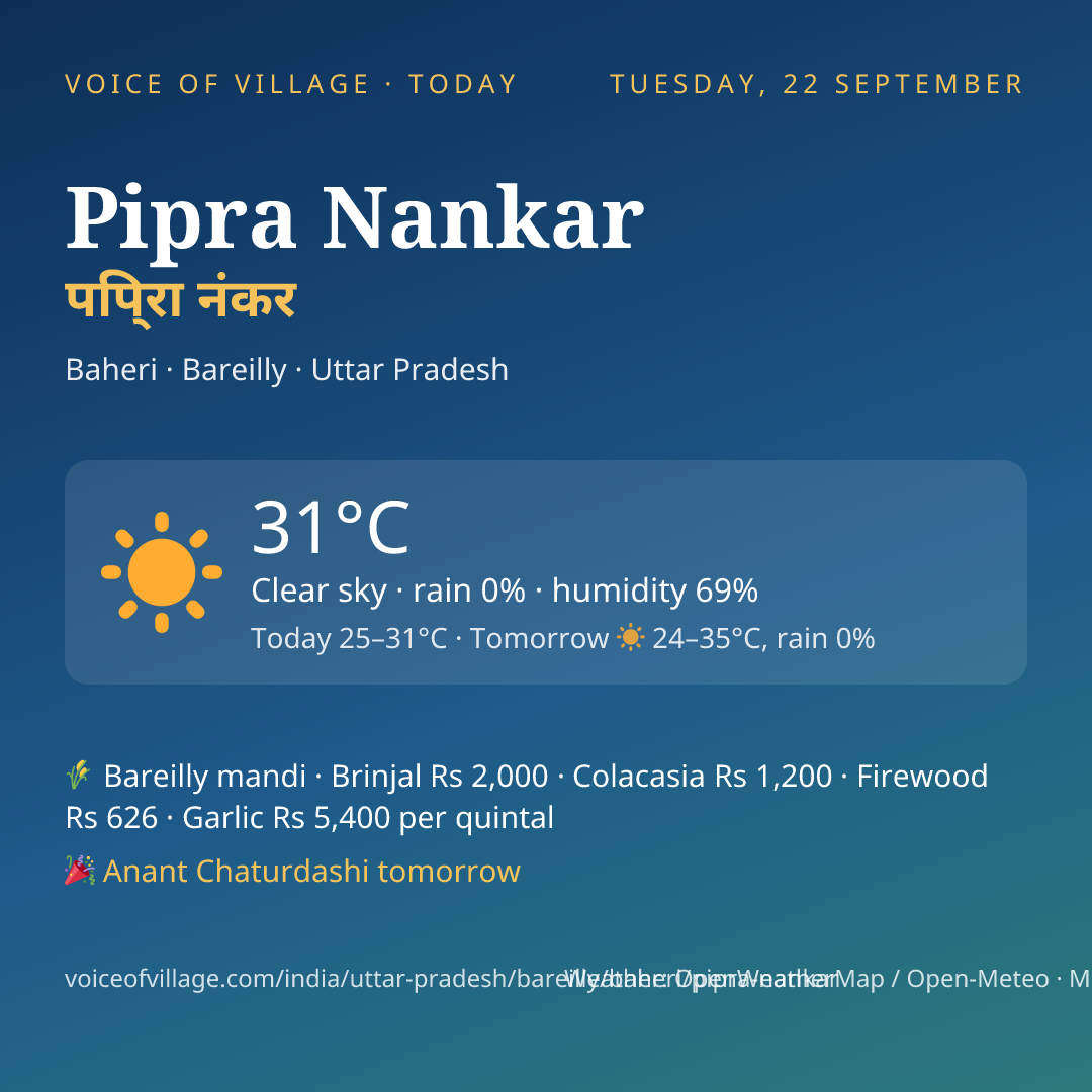 Pipra Nankar today
