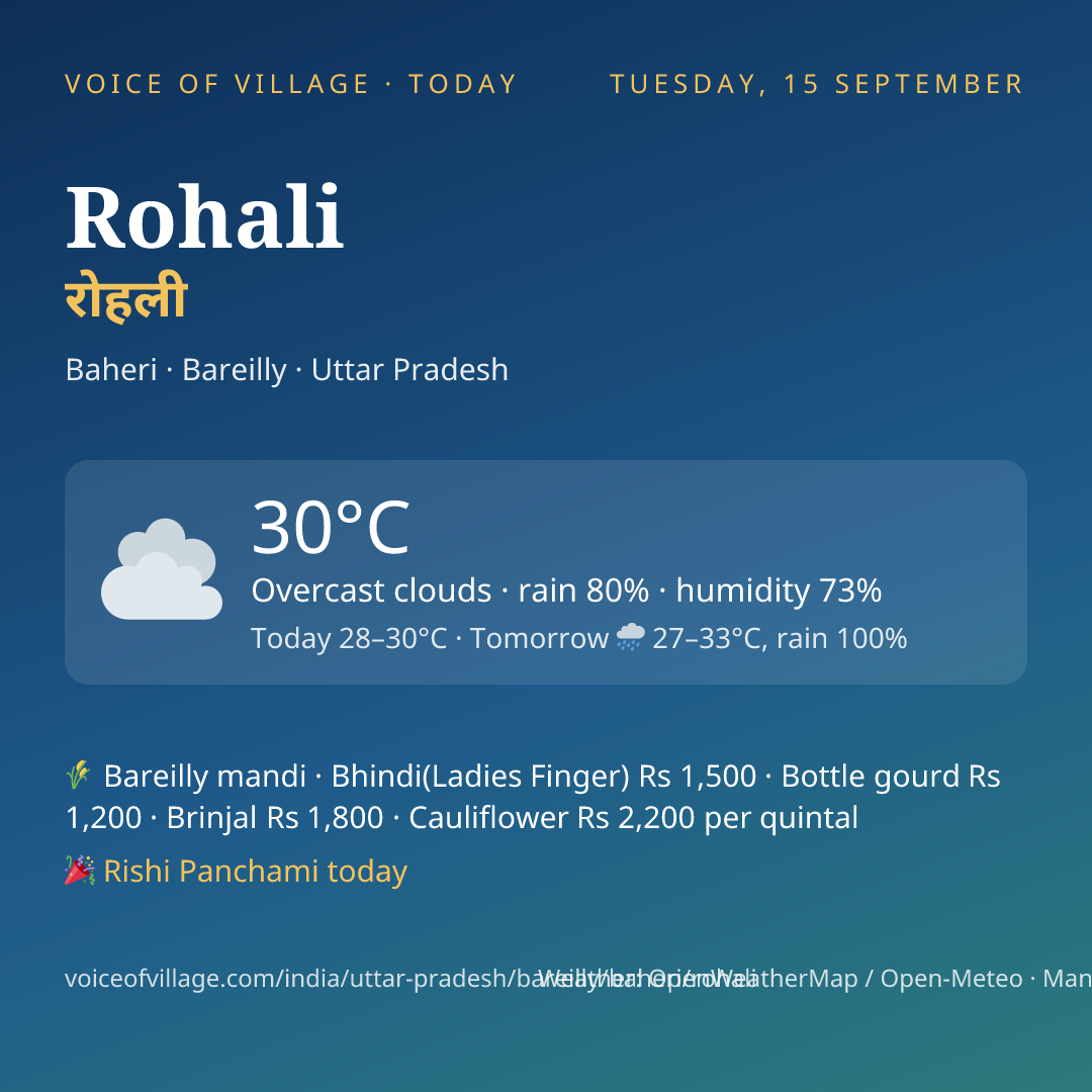 Rohali today