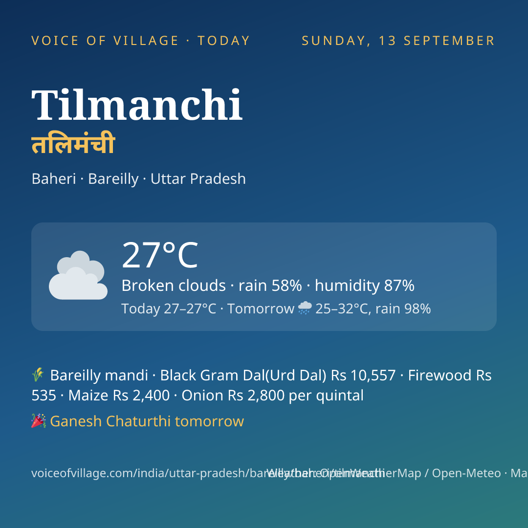 Tilmanchi today