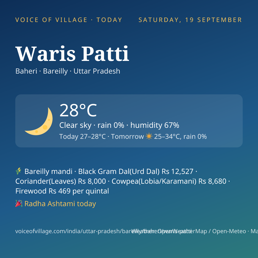 Waris Patti today