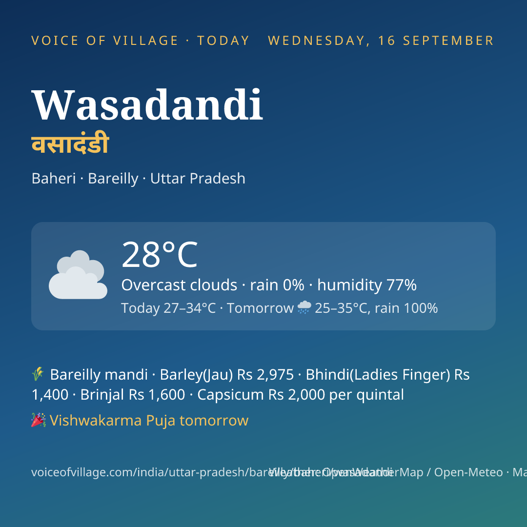 Wasadandi today