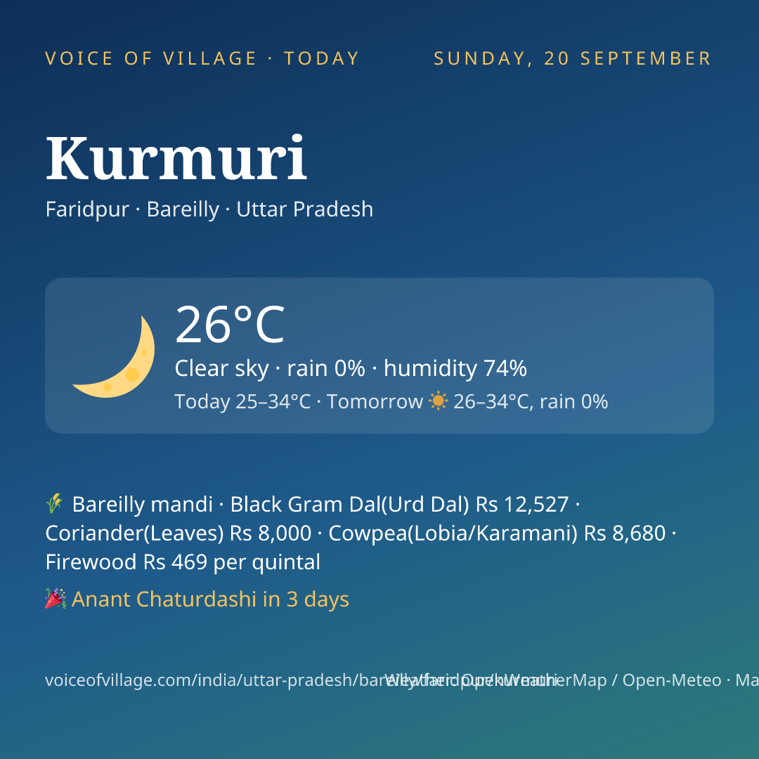 Kurmuri today