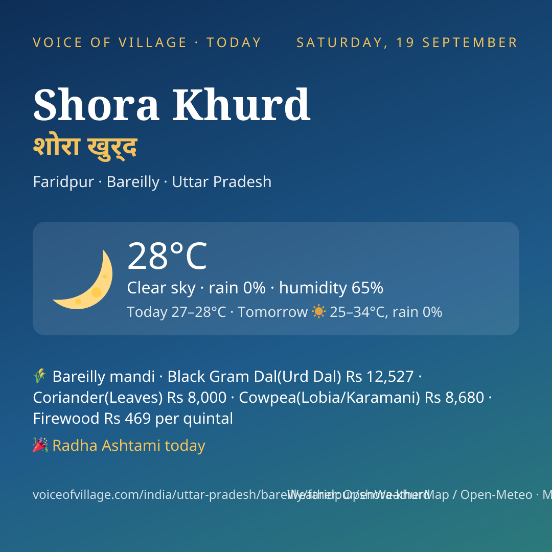 Shora Khurd today