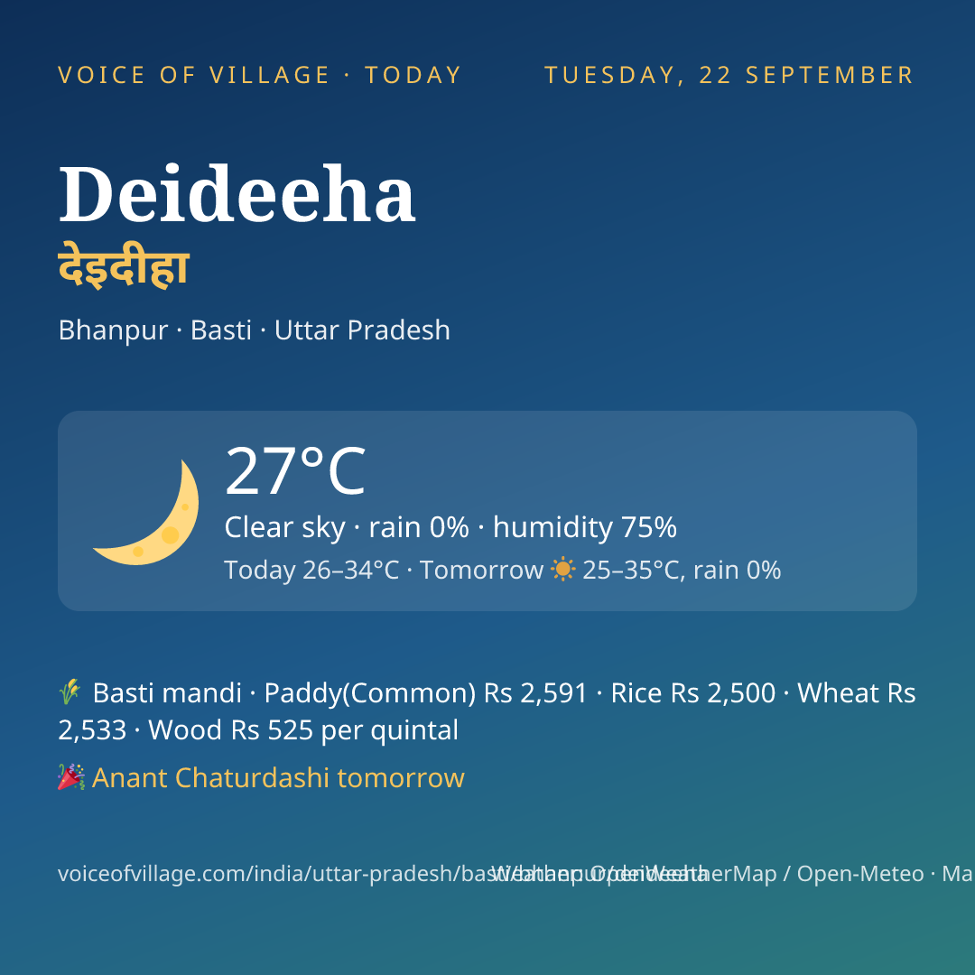 Deideeha today