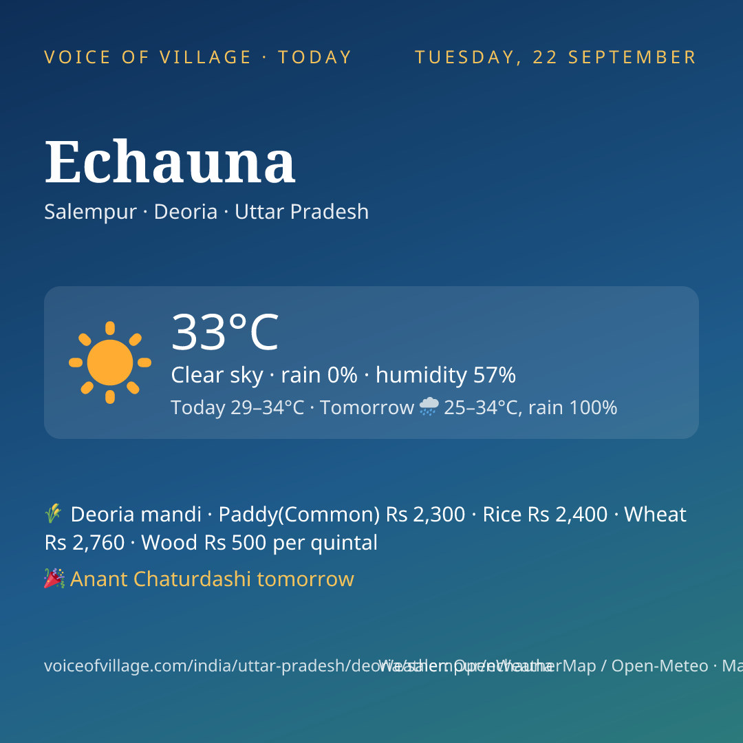 Echauna today