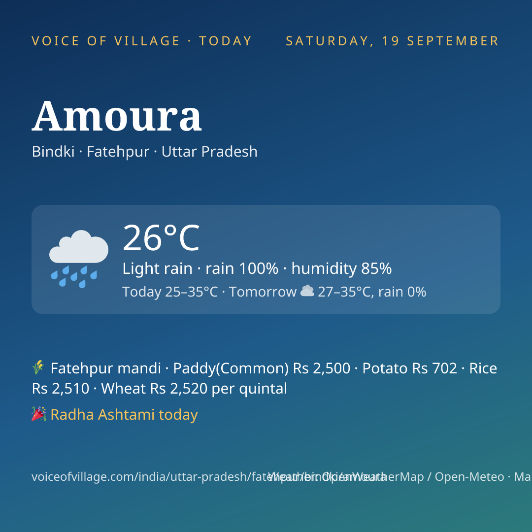Amoura today