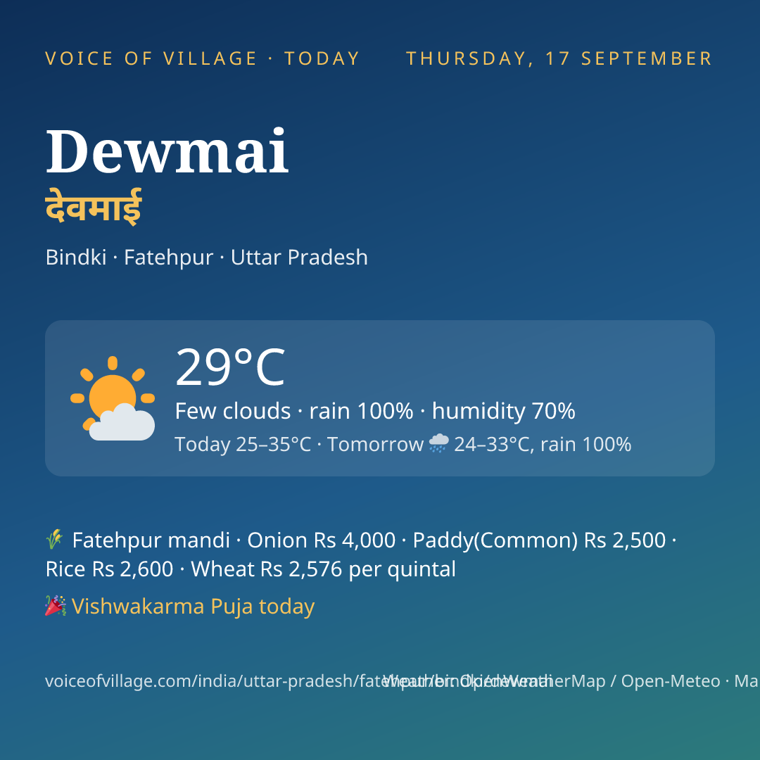 Dewmai today